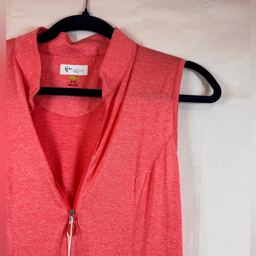 Greg Norman Golf Dress Sleeveless Quarter Zip Mock Neck Pleats Pink Size Medium - Picture 7 of 16